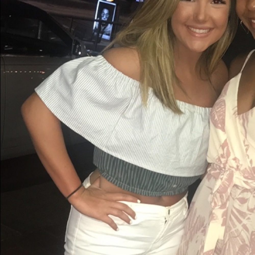 Urban Outfitters Off-The-Shoulder Crop Top